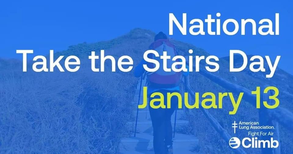 January 13, 2021 – National Take the Stairs Day